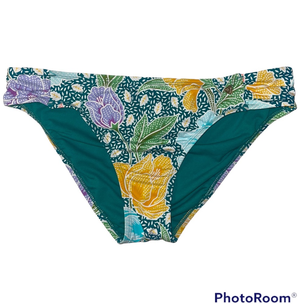 Cremieux Floral Brigade Side Tab Hipster Bikini Bottom L
